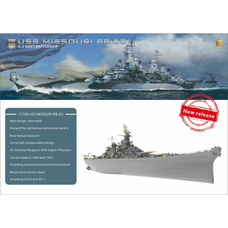 Model Kit Uss Missouri - Kit padrão Missouri USS 1/700 muito