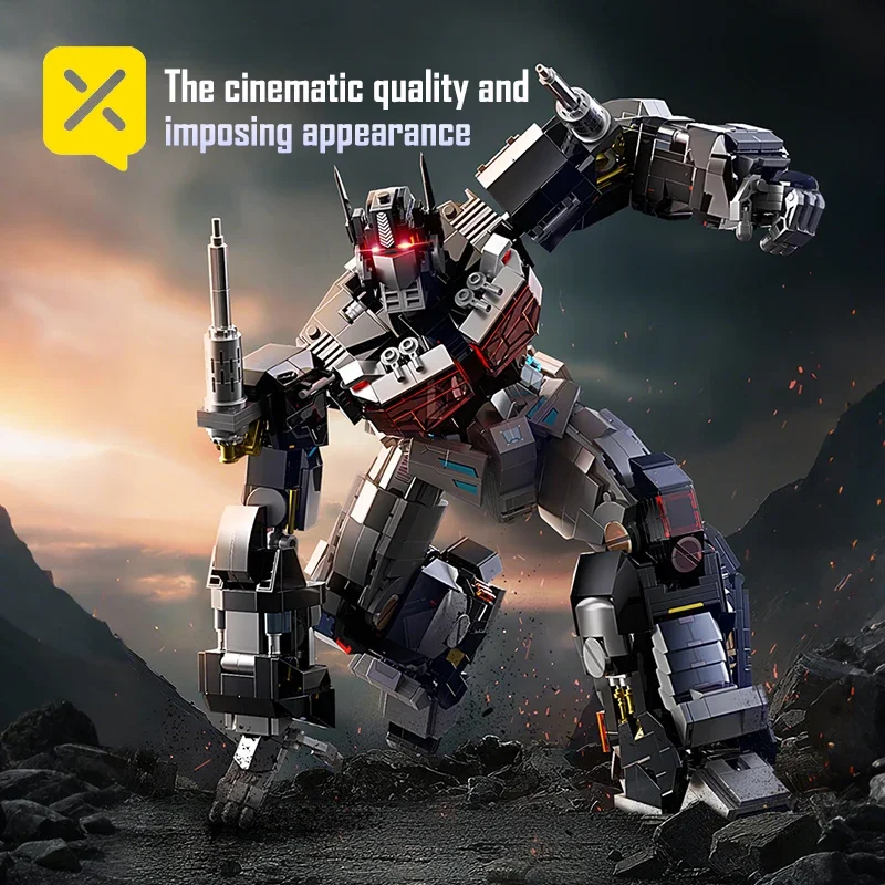Model Kit Optimus Prime - Optimus prime cavaleiro transformador robô blocos