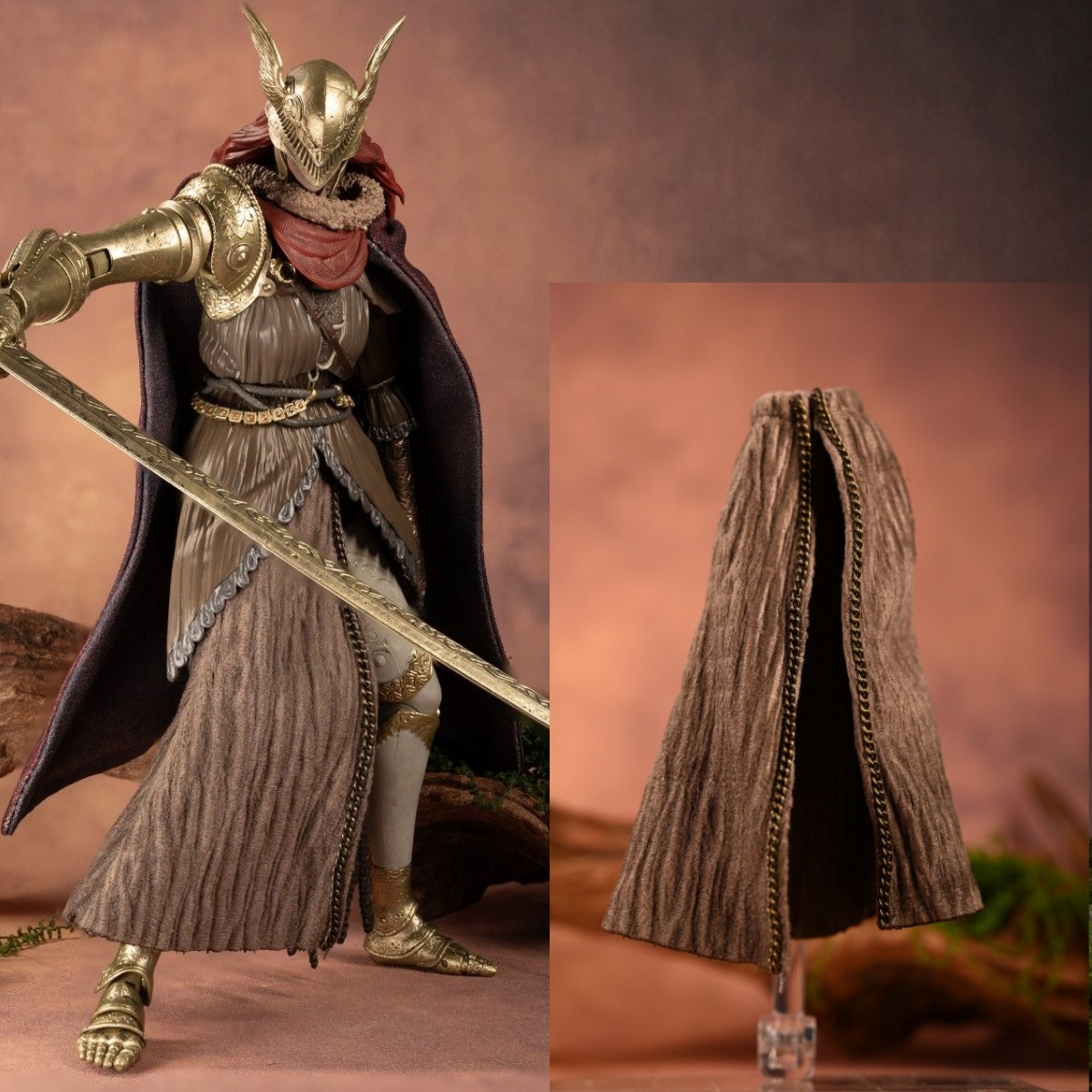 Model Kit Valkyrie - 【Apenas Vestuário】Acessórios de saia marrom miniatura