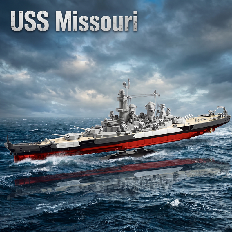 Model Kit Uss Missouri - Conjunto de Blocos de Construção do