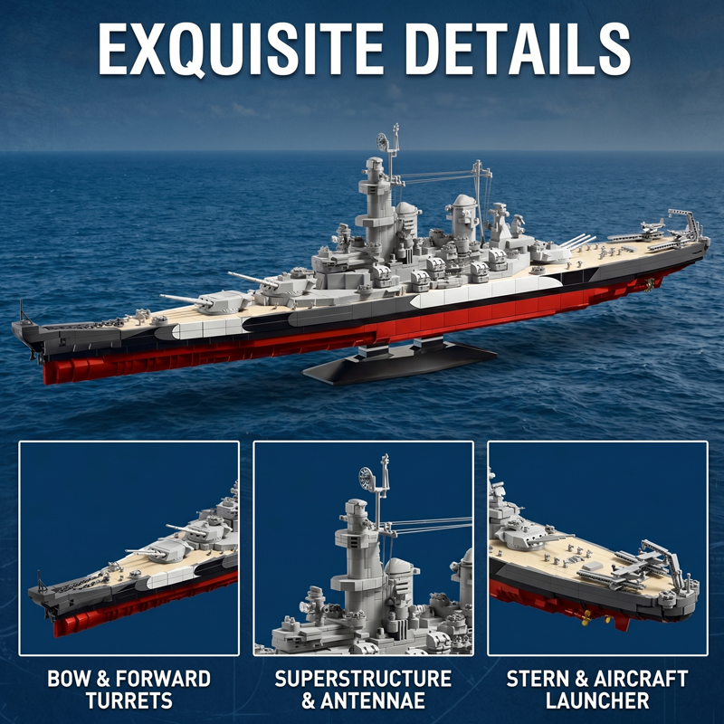 Conjunto de Blocos de Construç - Model Kit Uss Missouri avaliação e preço