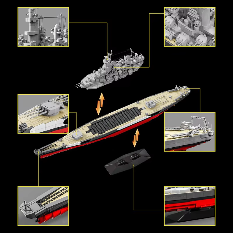 Kit de Montagem de Blocos de C - Model Kit Uss Missouri avaliação e preço